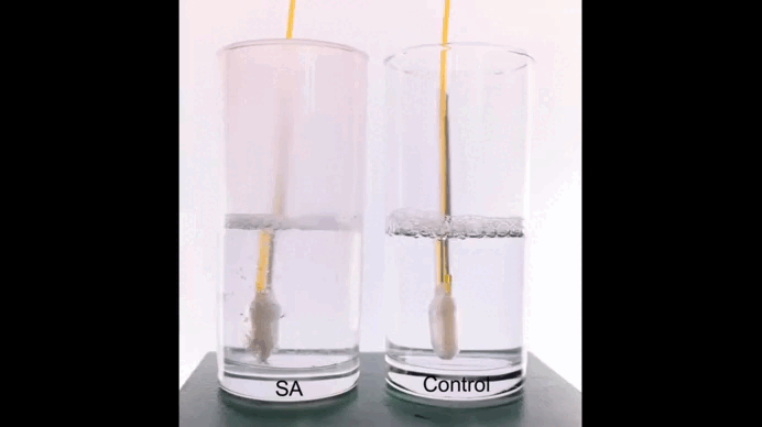 An Antifoaming Surface